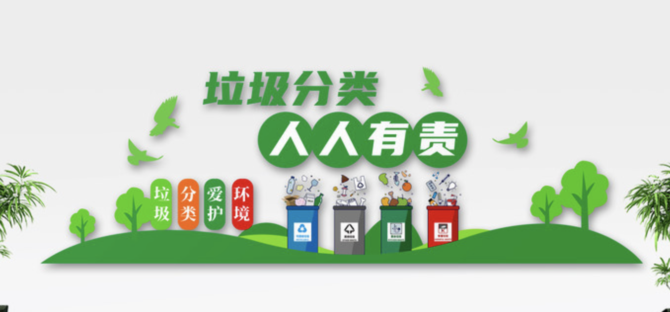 社區綠色環(huán)保垃圾分類(lèi)人人有責文化墻
