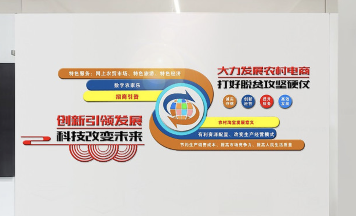 創(chuàng  )意農村電商宣傳文化墻設計